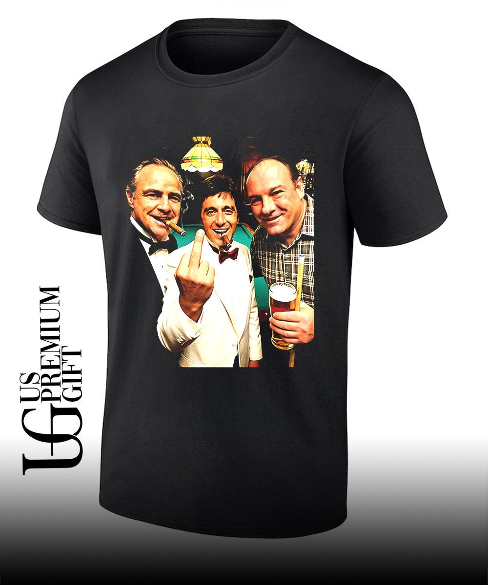 The Godfather Scarface and Sopranos Century Toast middle finger shirt Unisex T-shirt, Sweatshirt, Hoodie, Long Sleeve Tee - T-Shirt, Sweatshirt, Hoodie