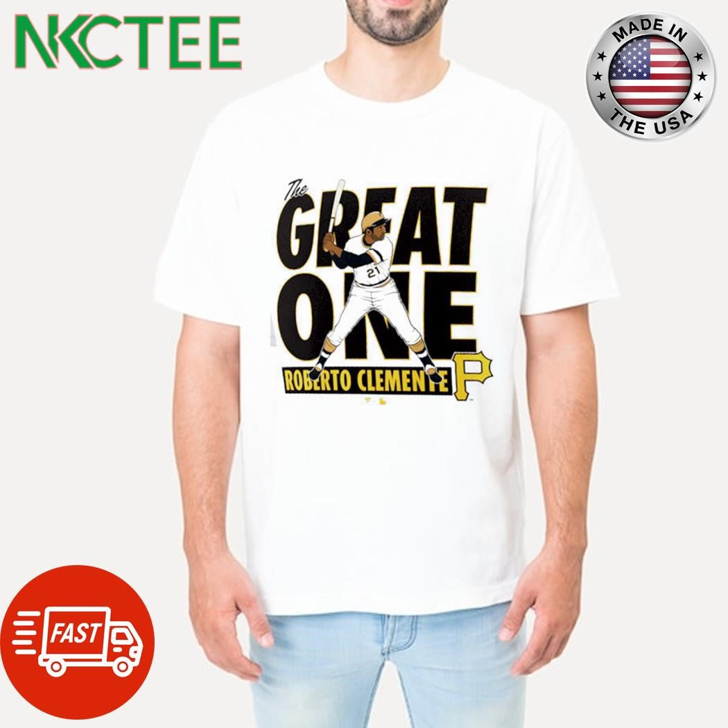 The Great One batting Roberto Clemente Pittsburgh Pirates Cooperstown Player MLB shirt Unisex T-shirt, Sweatshirt, Hoodie, Long Sleeve Tee - T-Shirt, Sweatshirt, Hoodie