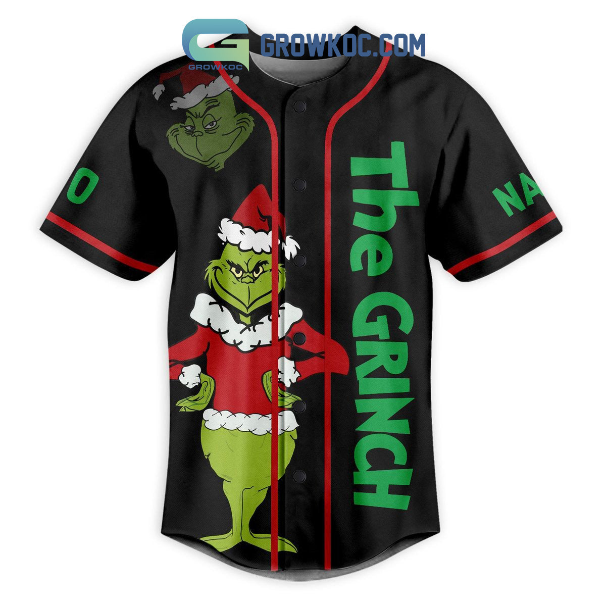 The Grinch I’m So Cute Even The Grinch Wants To Steal Me Personalized Baseball Jersey baseball jersey product view 2