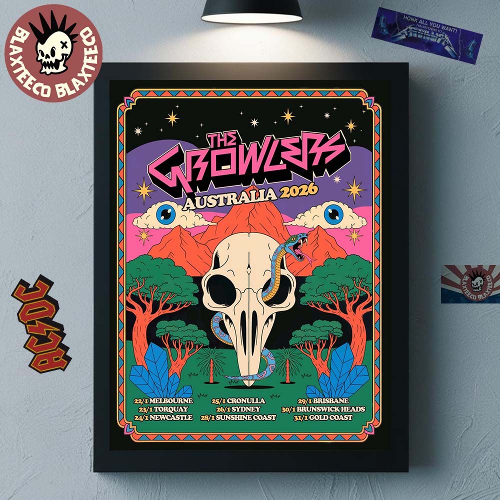 The Growlers Australia 2026 Tour Schedule Dates Home Decor Poster Canvas Unisex T-shirt, Sweatshirt, Hoodie, Long Sleeve Tee - T-Shirt, Sweatshirt, Hoodie