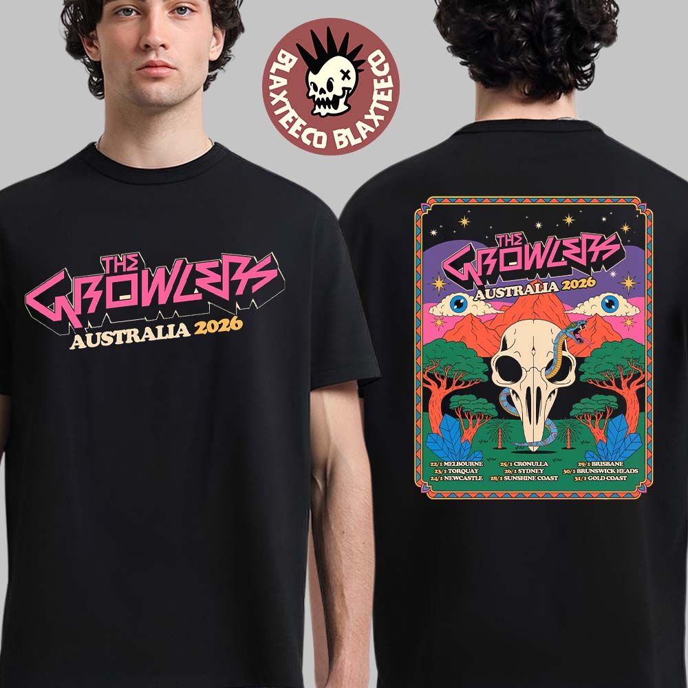 The Growlers Australia 2026 Tour Schedule Dates Two Sided T-Shirt Unisex T-shirt, Sweatshirt, Hoodie, Long Sleeve Tee - T-Shirt, Sweatshirt, Hoodie