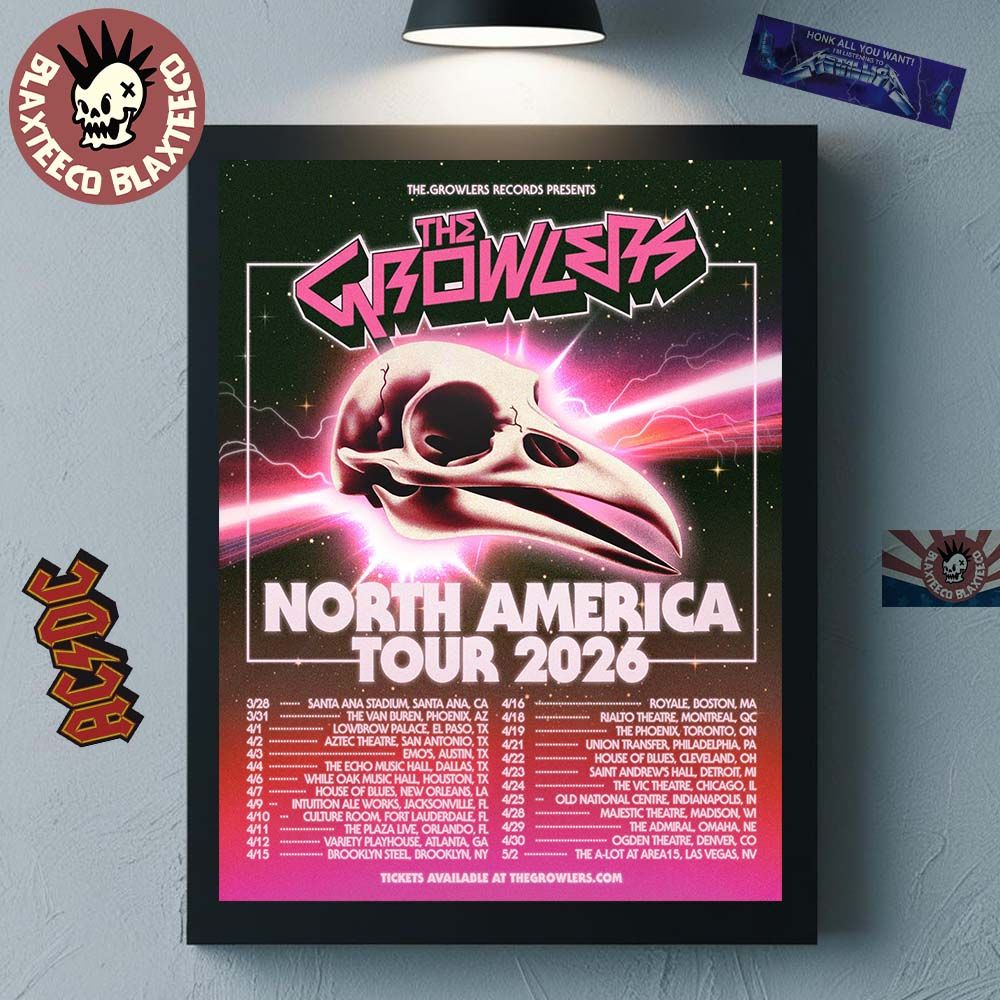 The Growlers North America Tour 2026 City Dates Home Decor Poster Canvas Unisex T-shirt, Sweatshirt, Hoodie, Long Sleeve Tee - T-Shirt, Sweatshirt, Hoodie