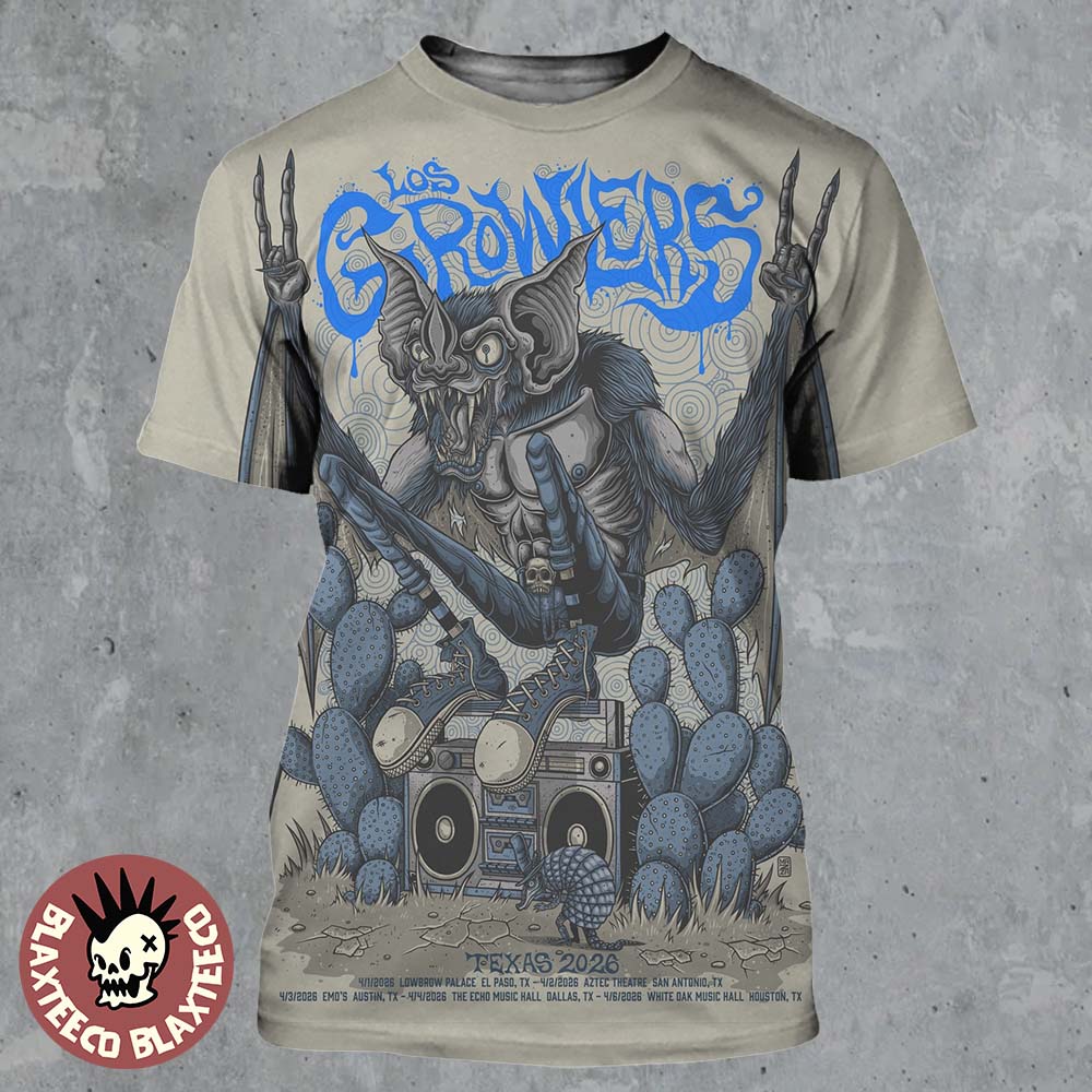 The Growlers Texas 2026 Run Shows Schedule Dates Poster The Bat With Boombox Art All Over Print Shirt - T-Shirt, Sweatshirt, Hoodie