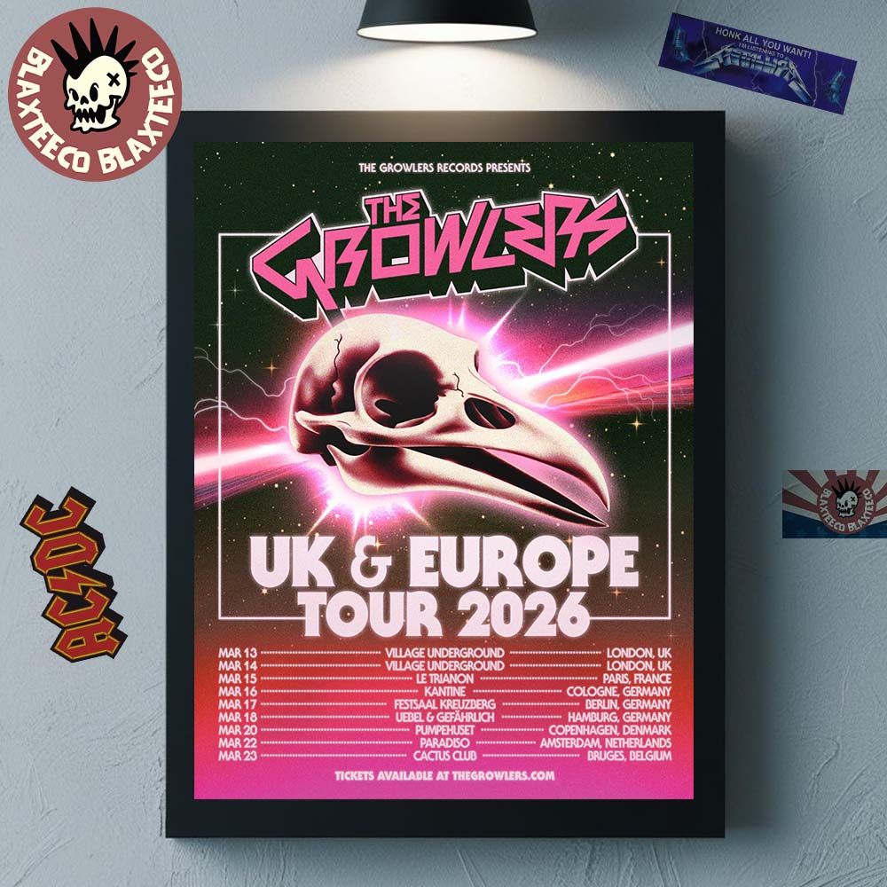 The Growlers UK And Europe Tour 2026 Schedule Dates Home Decor Poster Canvas Unisex T-shirt, Sweatshirt, Hoodie, Long Sleeve Tee - T-Shirt, Sweatshirt, Hoodie