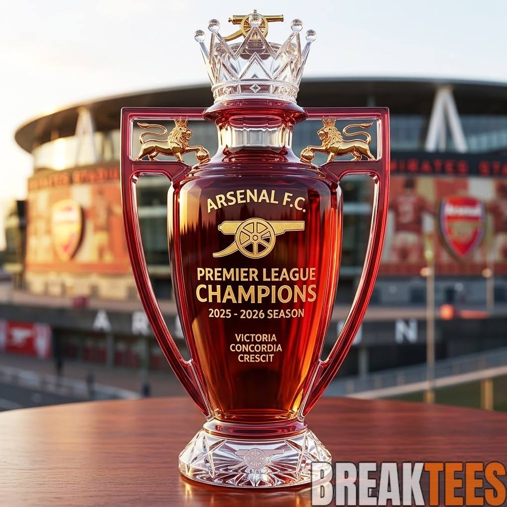 The Gunners 2026 EPL Champions Commemorative Whisky Bottle Unisex T-shirt, Sweatshirt, Hoodie, Long Sleeve Tee - T-Shirt, Sweatshirt, Hoodie
