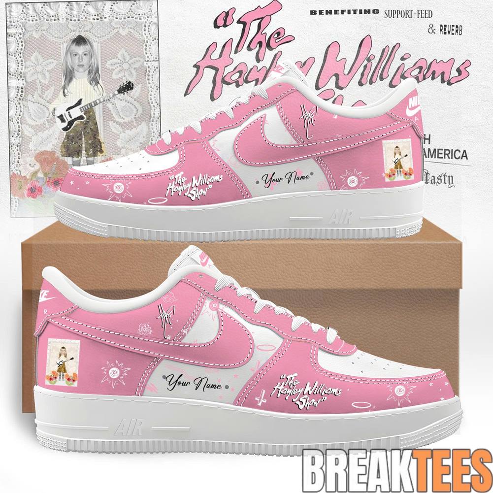 The Hayley Williams Show Tour 2026 Custom Air Force 1 Shoes Unisex T-shirt, Sweatshirt, Hoodie, Long Sleeve Tee - T-Shirt, Sweatshirt, Hoodie