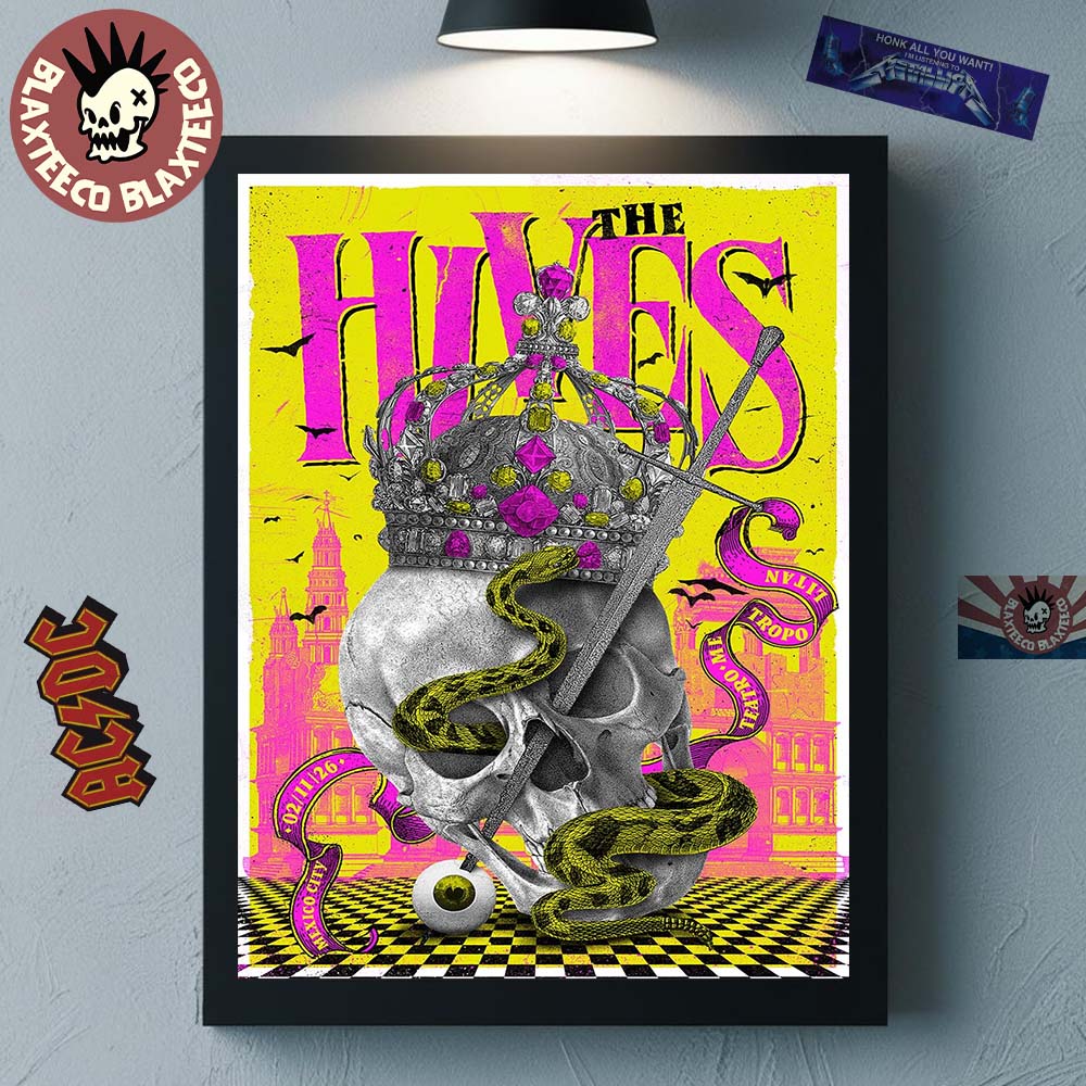 The Hives Mexico City 2026 Event Poster At Teatro Metropolitan On February 11 2026 Home Decor Poster Canvas - T-Shirt, Sweatshirt, Hoodie