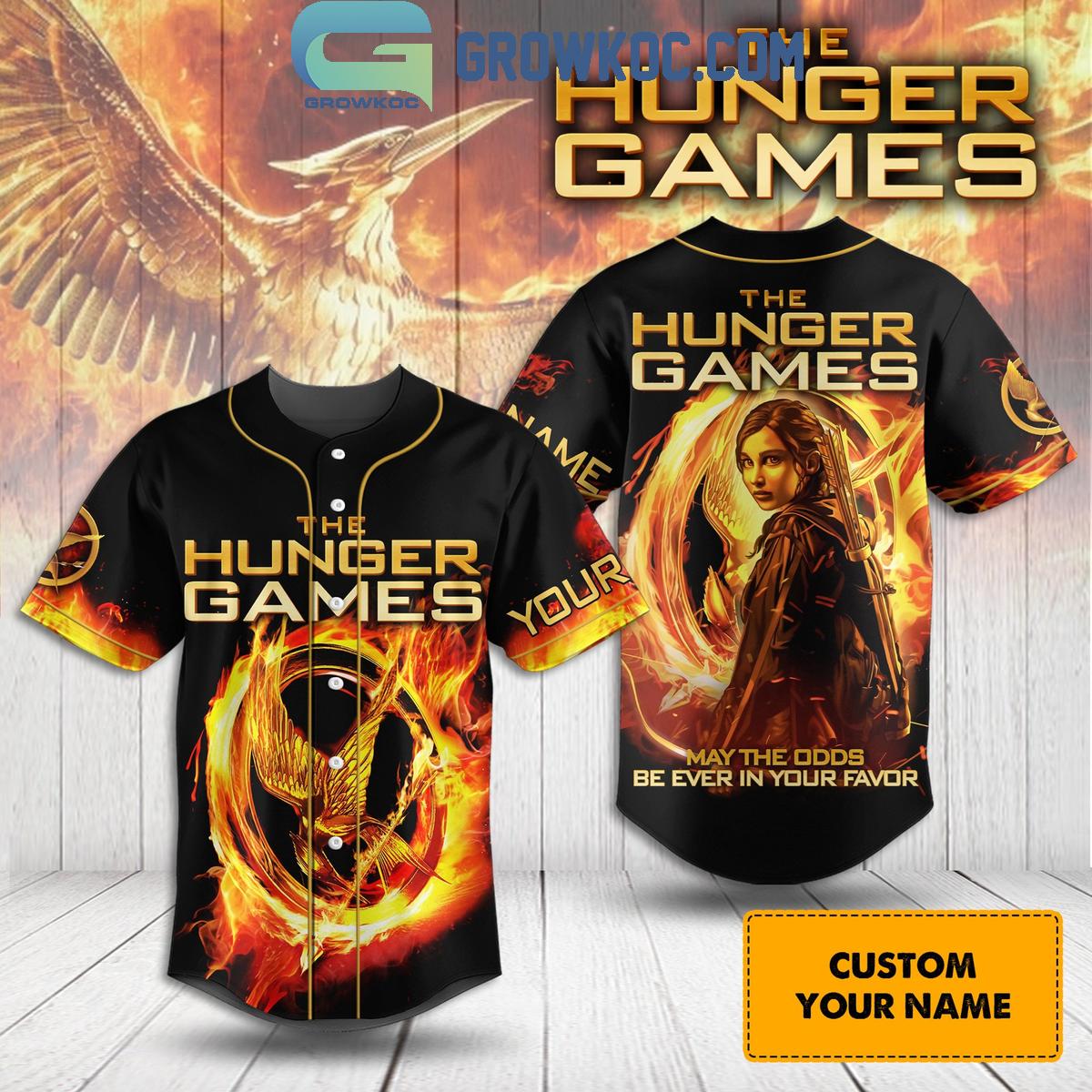 The Hunger Games May The Odds Be Ever In Your Favor Personalized Baseball Jersey baseball jersey product view 1