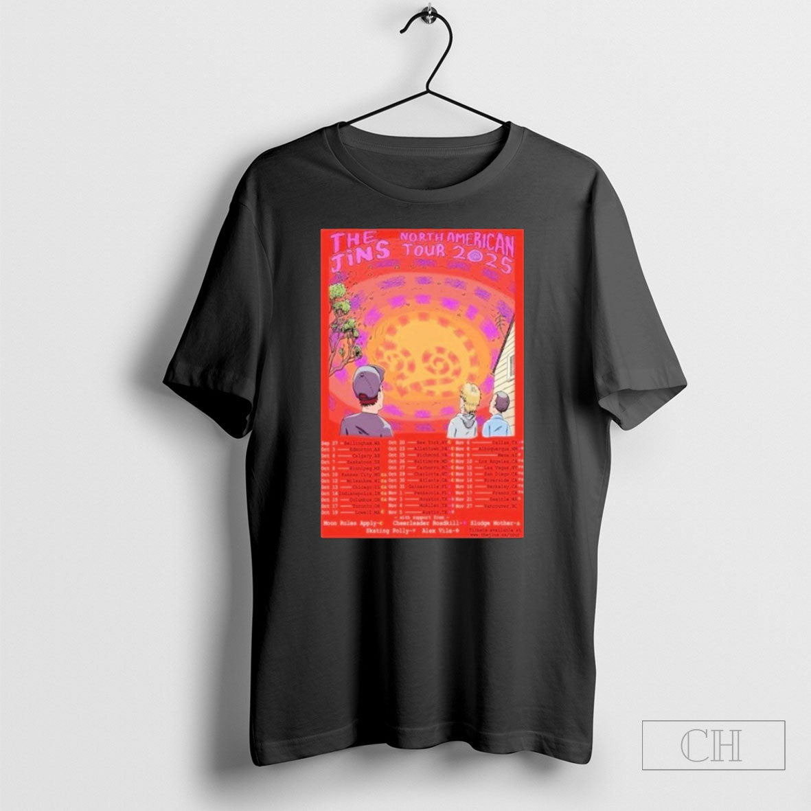 The Jins North American Tour 2025 Dates Shirt Tee Unisex T-shirt, Sweatshirt, Hoodie, Long Sleeve Tee - T-Shirt, Sweatshirt, Hoodie