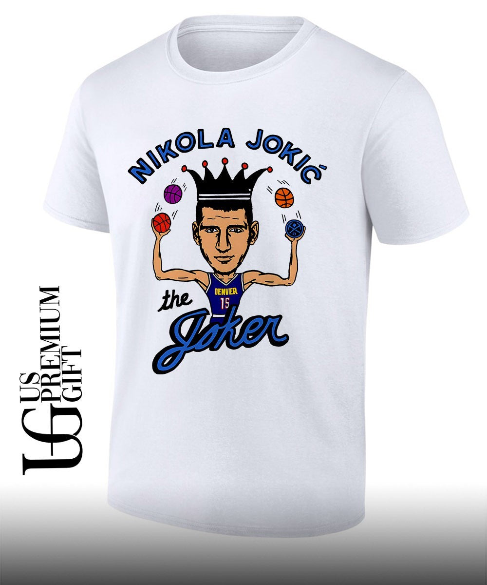 The Joker Nikola Joki Denver Nuggets NBA caricature shirt Unisex T-shirt, Sweatshirt, Hoodie, Long Sleeve Tee - T-Shirt, Sweatshirt, Hoodie