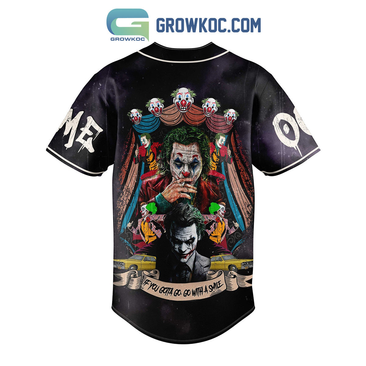 The Joker Who So Serious If You Gotta Go Go With A Smile Personalized Baseball Jersey baseball jersey product view 3