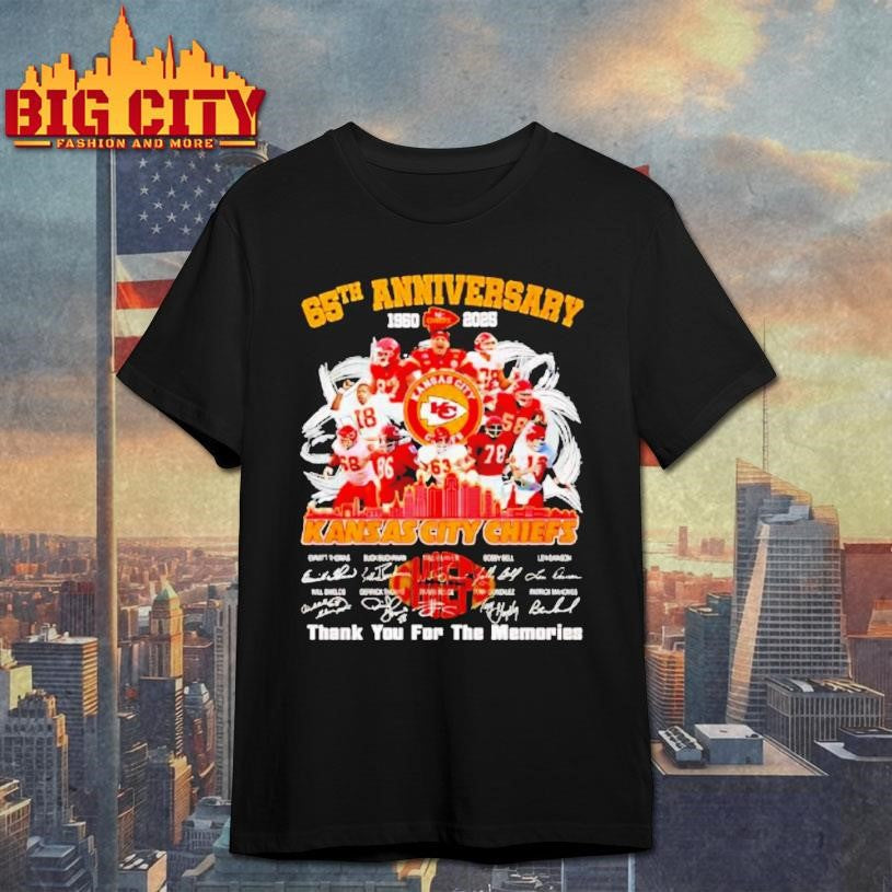 The Kansas City Chiefs 65th Anniversary Shirt Unisex T-shirt, Sweatshirt, Hoodie, Long Sleeve Tee - T-Shirt, Sweatshirt, Hoodie