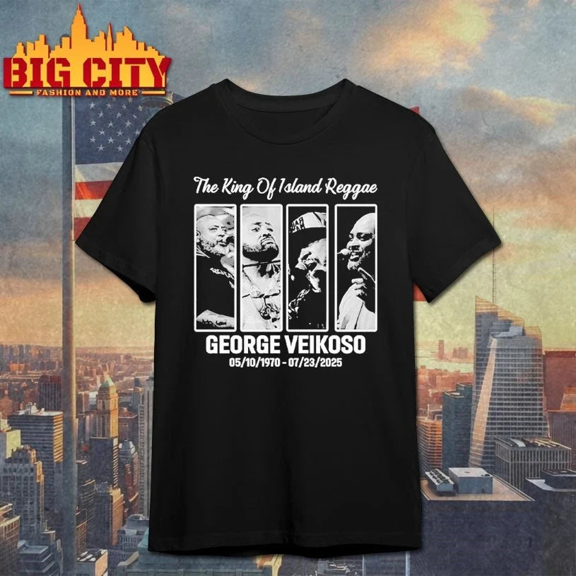 The King Of Island Reggae George Veikoso 05-10-1970 07-23-2023 shirt Unisex T-shirt, Sweatshirt, Hoodie, Long Sleeve Tee - T-Shirt, Sweatshirt, Hoodie