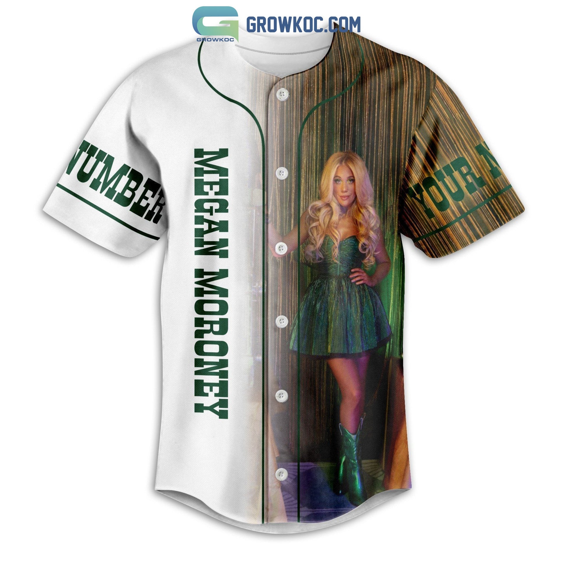 The Lucky Tour Megan Moroney Personalized Baseball Jersey baseball jersey product view 3