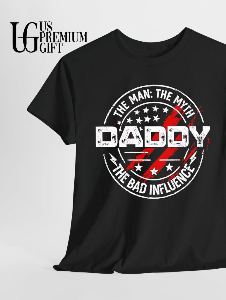 The Man Myth Daddy Bad Influence logo - Adult & Kids T-Shirts, Sweatshirts & Hoodies apparel design preview 1