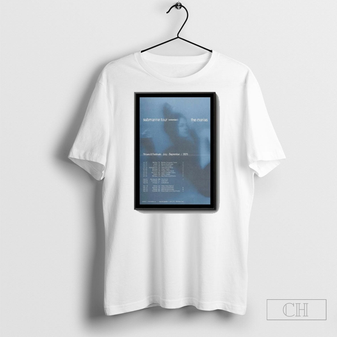 The Marias Show July And September 2025 Submarine Tour Poster Shirt Tee Unisex T-shirt, Sweatshirt, Hoodie, Long Sleeve Tee - T-Shirt, Sweatshirt, Hoodie