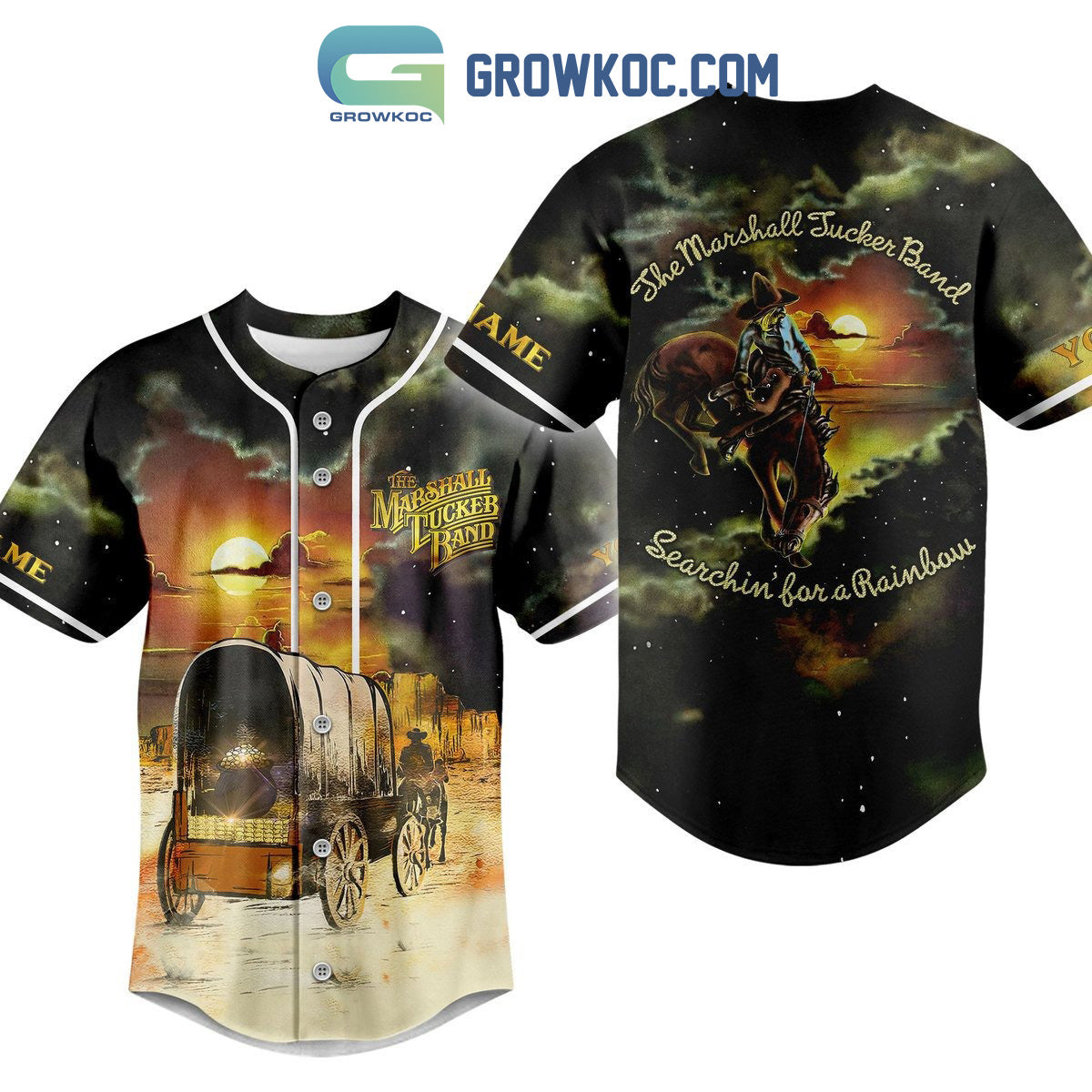 The Marshall Tucker Band Searchin For A Rainbow Personalized Baseball Jersey baseball jersey product view 1