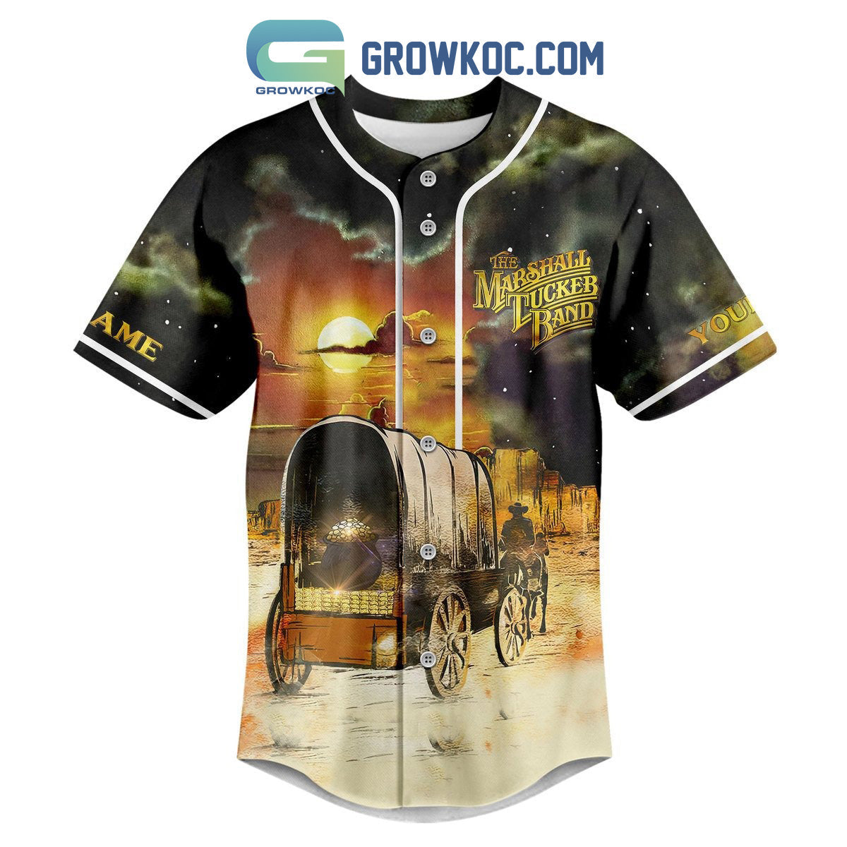 The Marshall Tucker Band Searchin For A Rainbow Personalized Baseball Jersey baseball jersey product view 2