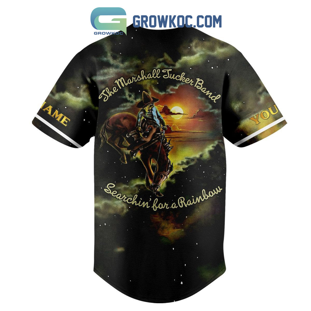 The Marshall Tucker Band Searchin For A Rainbow Personalized Baseball Jersey baseball jersey product view 3