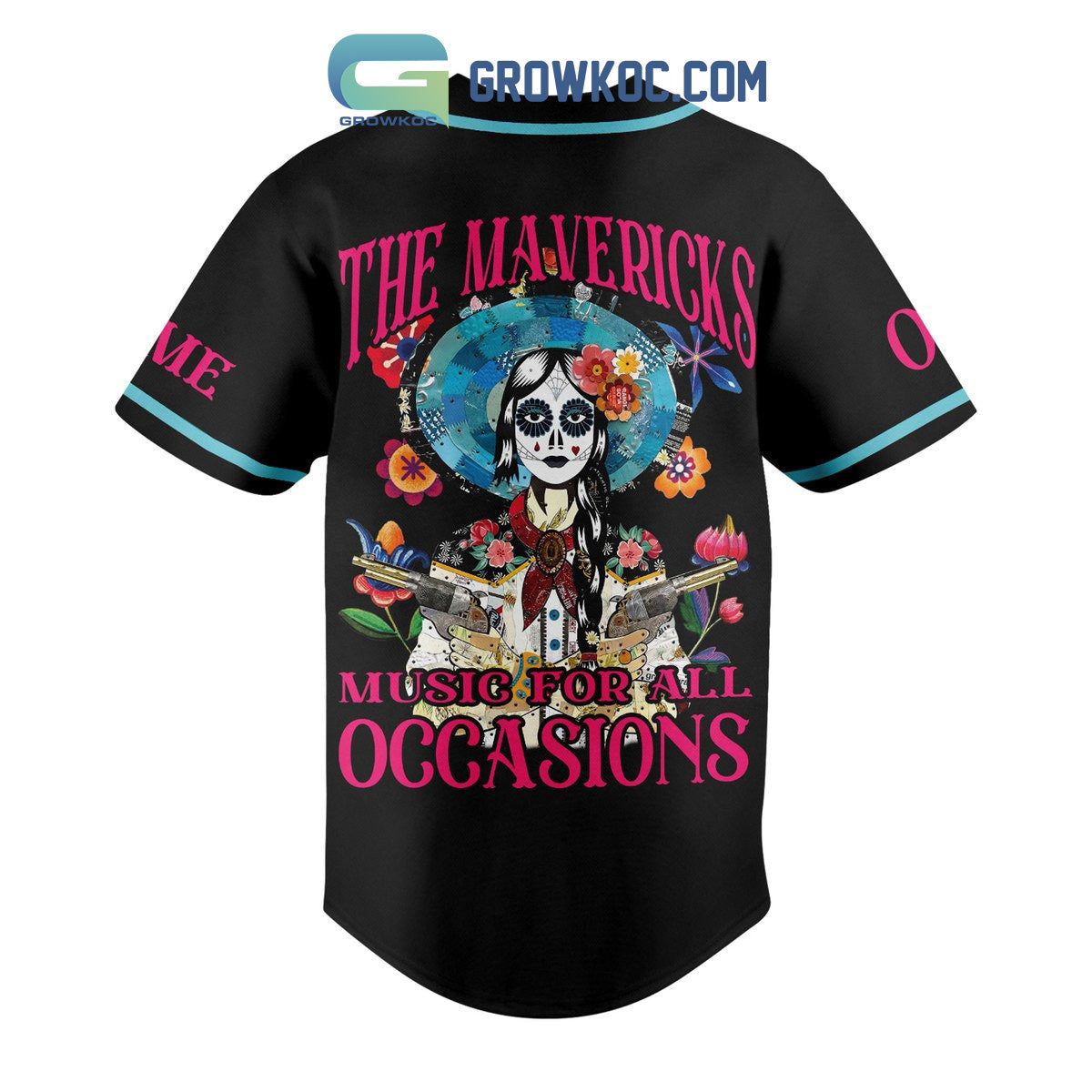 The Mavericks Music For All Occasions Personalized Baseball Jersey baseball jersey product view 2