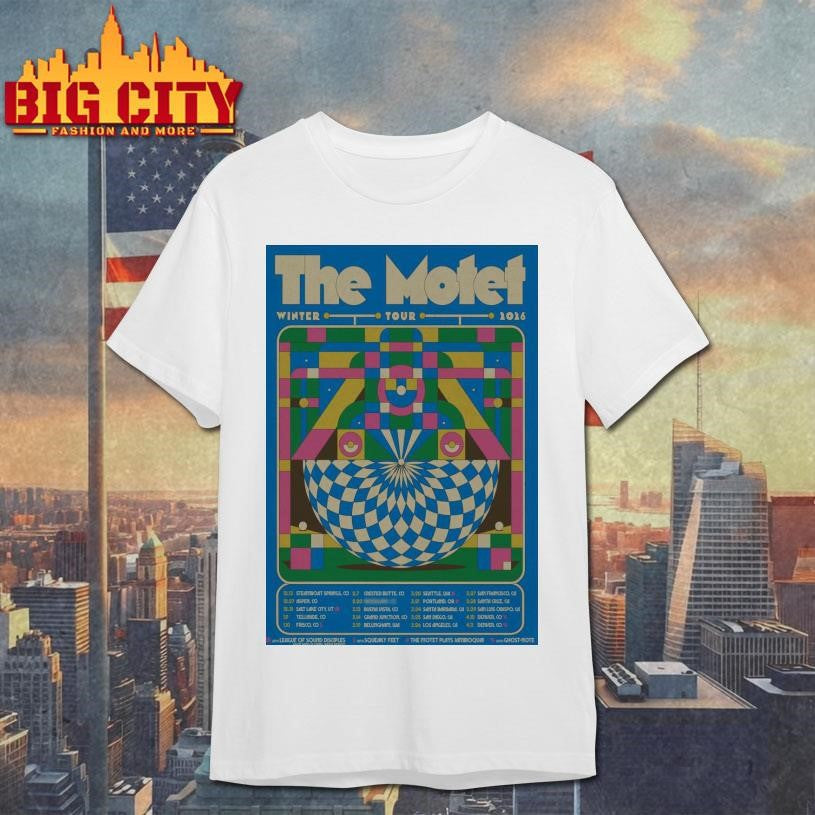 The Motet Winter 2026 Shows Poster Shirt Unisex T-shirt, Sweatshirt, Hoodie, Long Sleeve Tee - T-Shirt, Sweatshirt, Hoodie