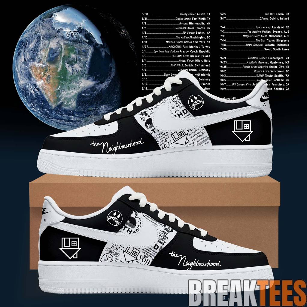 The Neighbourhood ULTRASOUND World Tour 2026 Custom Air Force 1 Unisex T-shirt, Sweatshirt, Hoodie, Long Sleeve Tee - T-Shirt, Sweatshirt, Hoodie