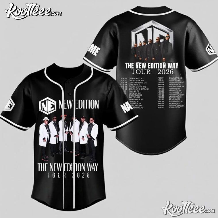 The New Edition Way Tour 2026 Concert Merch Personalized Baseball Jersey baseball jersey product view 1