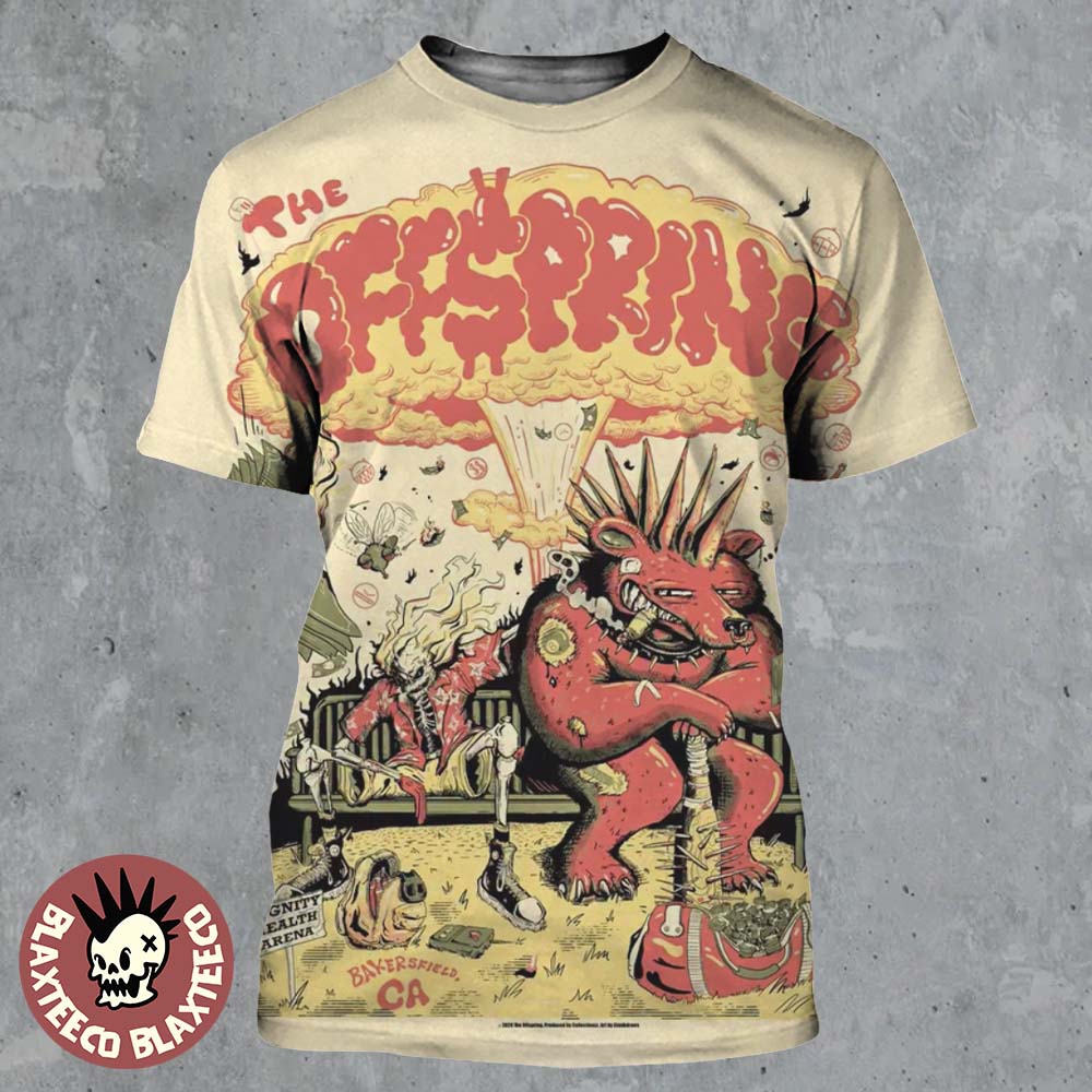 The Offspring Bakersfield California 2026 Venue Poster At Dignity Health Arena On January 16 2026 All Over Print Shirt - T-Shirt, Sweatshirt, Hoodie