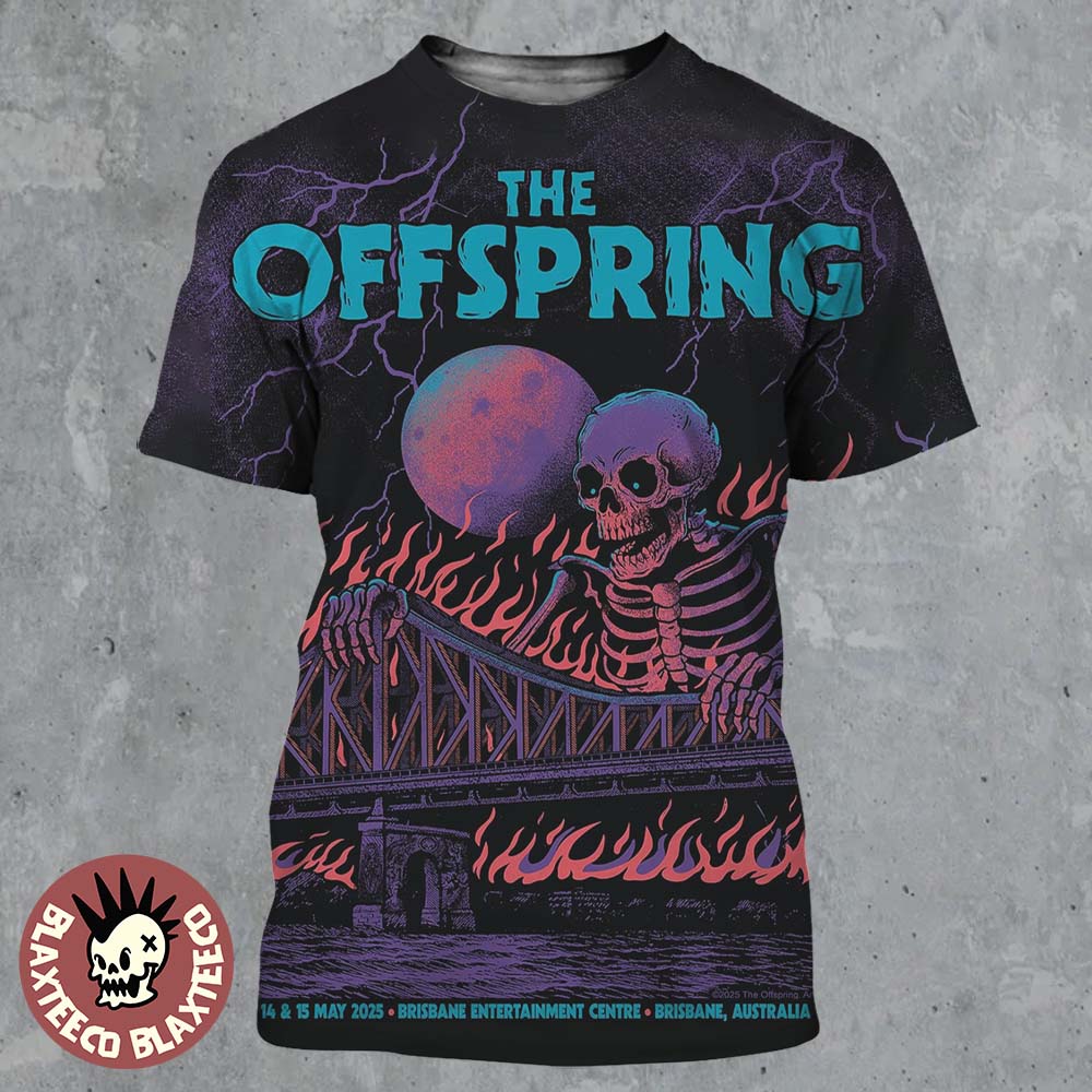 The Offspring Brisbane Australia 2025 Concert Poster At Brisbane Entertainment Centre On May 14 And 15 2025 All Over Print Shirt - T-Shirt, Sweatshirt, Hoodie