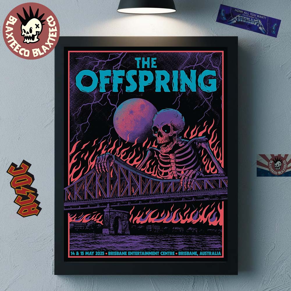 The Offspring Brisbane Australia 2025 Concert Poster At Brisbane Entertainment Centre On May 14 And 15 2025 Home Decor Poster Canvas - T-Shirt, Sweatshirt, Hoodie