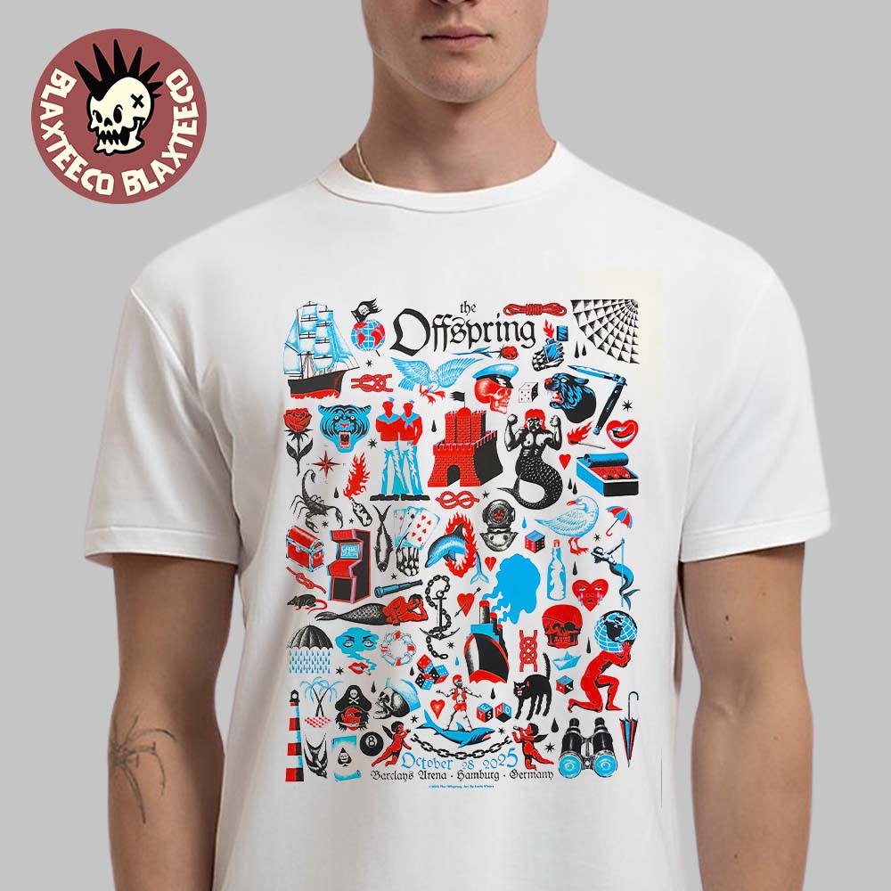 The Offspring Hamburg Germany 2025 Event Poster At Barclays Arena On October 28 2025 T-Shirt - T-Shirt, Sweatshirt, Hoodie