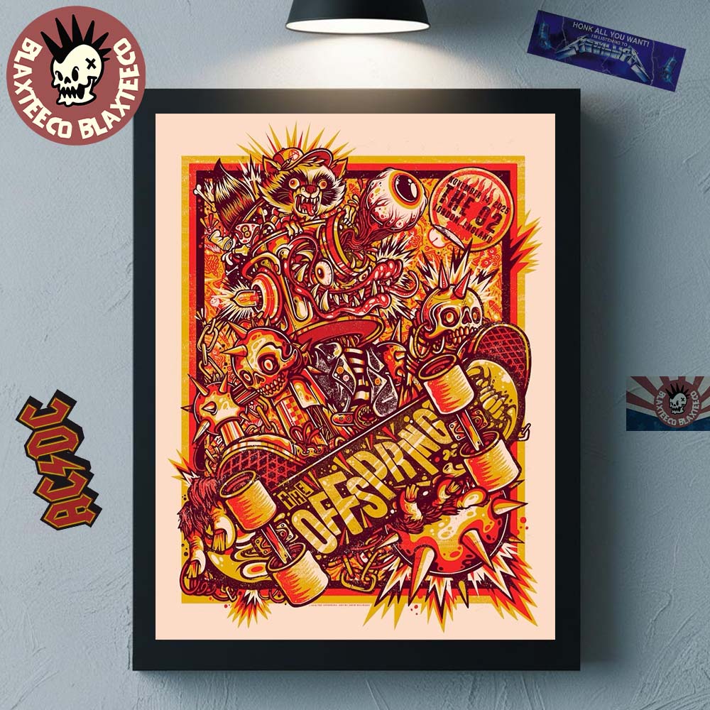 The Offspring London UK 2025 Concert Poster At The O2 On November 14 2025 Home Decor Poster Canvas - T-Shirt, Sweatshirt, Hoodie