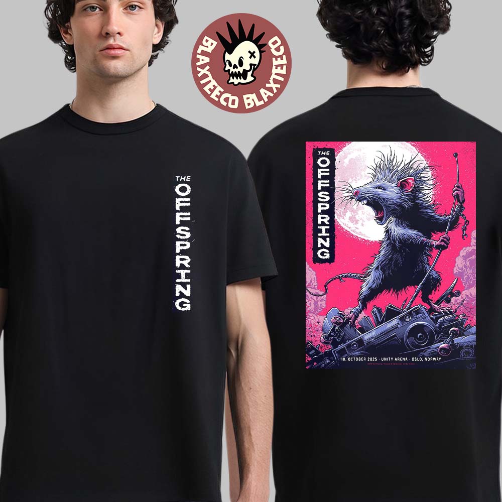 The Offspring Oslo Norway 2025 Concert Poster At Unity Arena On October 10 2025 Two Sided T-Shirt - T-Shirt, Sweatshirt, Hoodie
