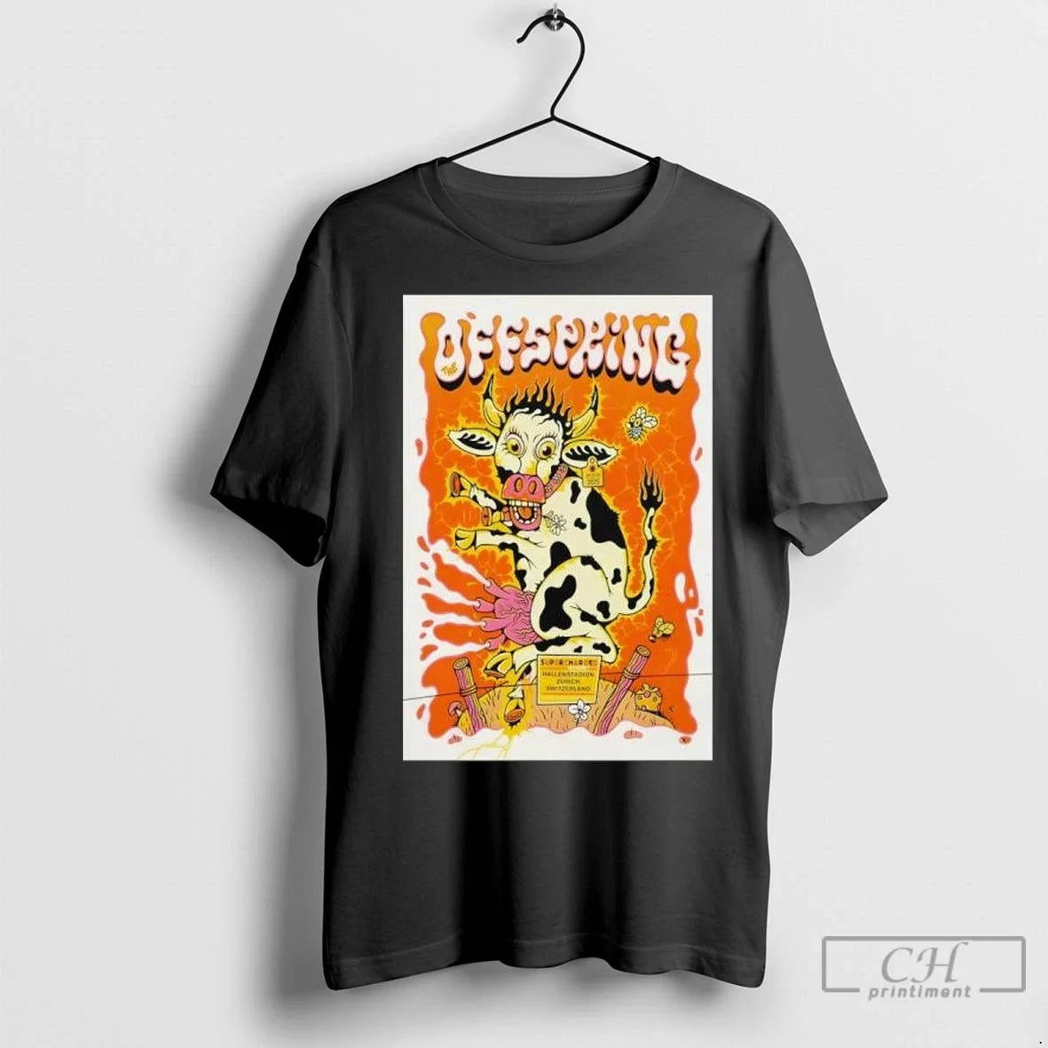 The Offspring Sept 30 2025 Hallenstadion Zurich Cow T Shirts Unisex T-shirt, Sweatshirt, Hoodie, Long Sleeve Tee - T-Shirt, Sweatshirt, Hoodie