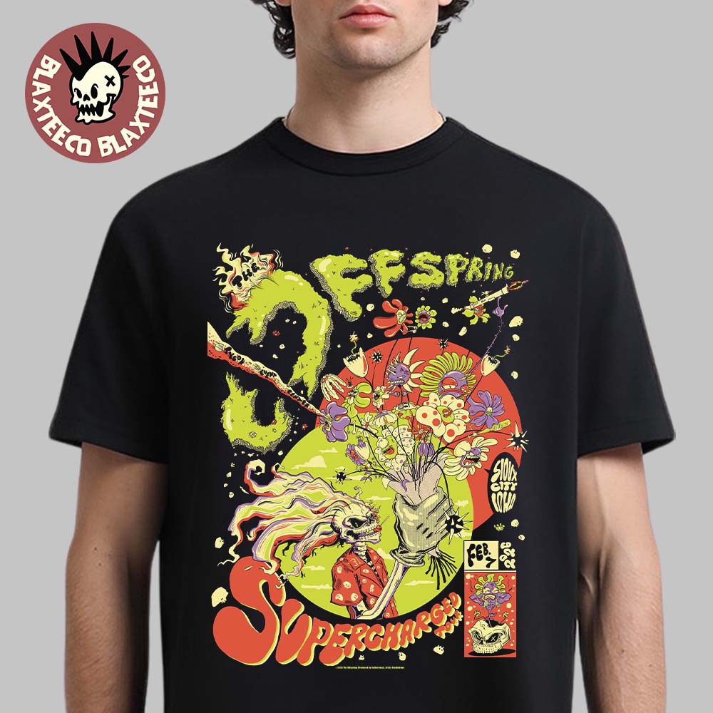 The Offspring Supercharged Tour 2026 Sioux City Iowa Venue Poster At Tyson Events Center On February 7 2026 T-Shirt - T-Shirt, Sweatshirt, Hoodie