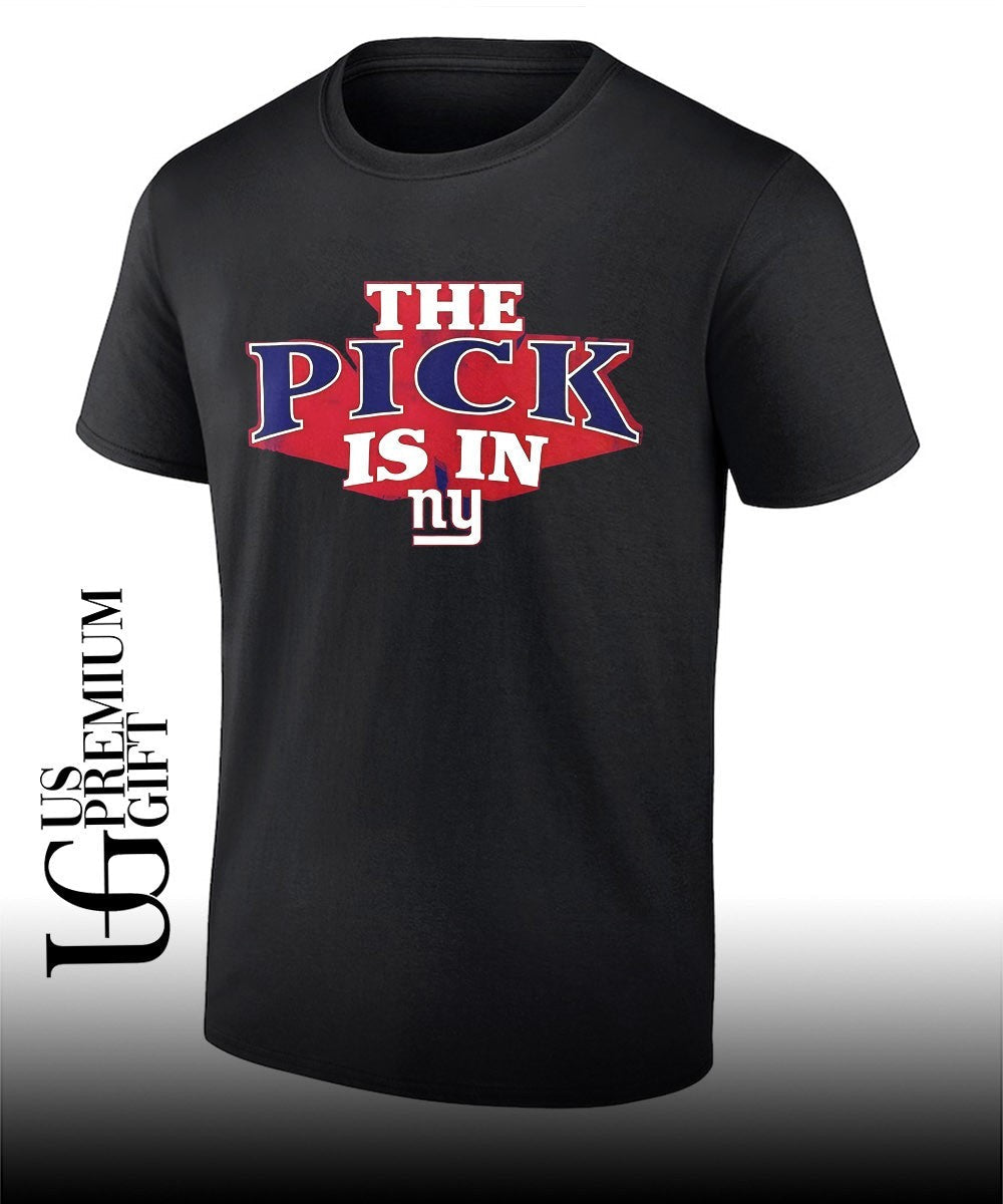The Pick is in New York Giants Football shirt Unisex T-shirt, Sweatshirt, Hoodie, Long Sleeve Tee - T-Shirt, Sweatshirt, Hoodie