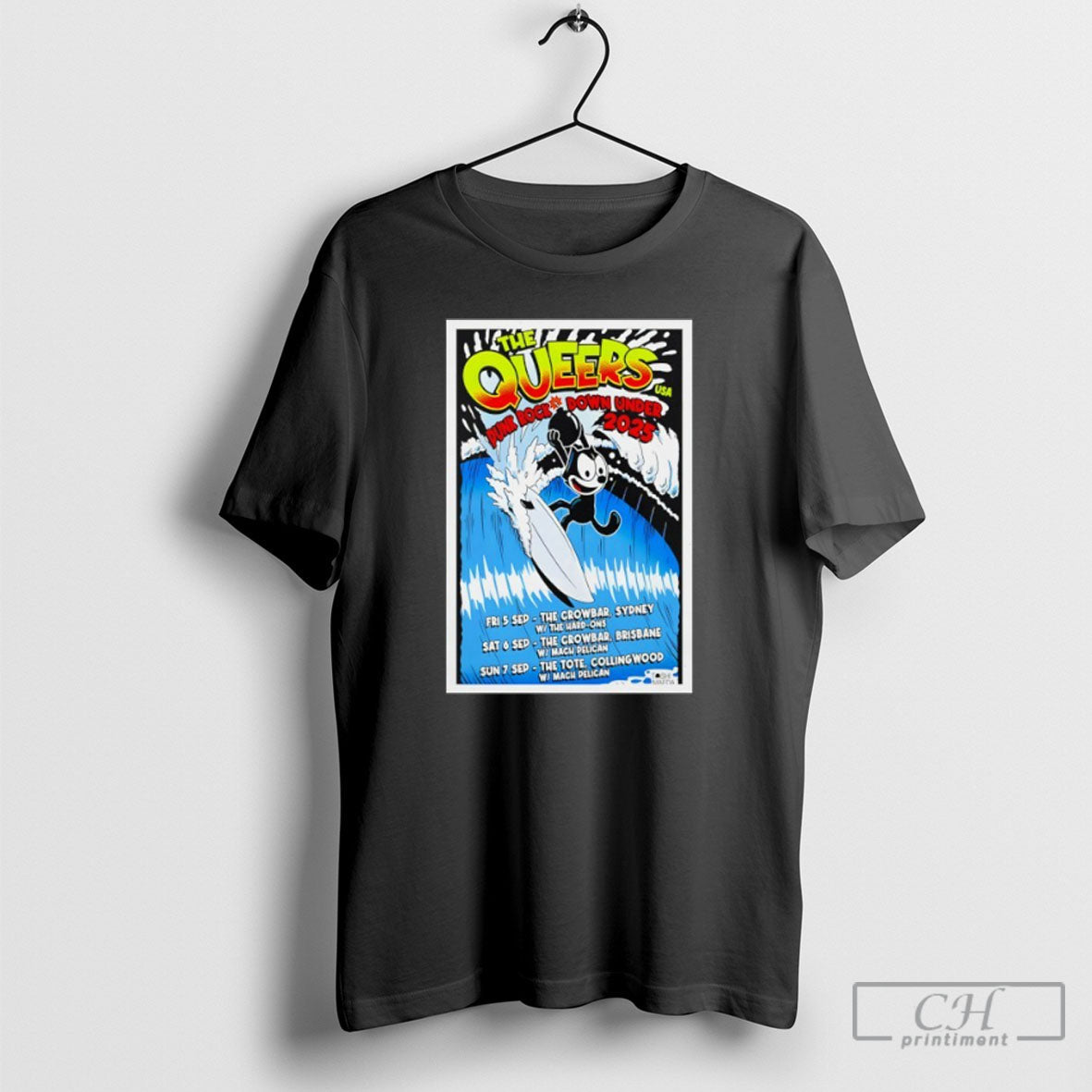 The Queers 2025 Australia Tour Poster Shirt Unisex T-shirt, Sweatshirt, Hoodie, Long Sleeve Tee - T-Shirt, Sweatshirt, Hoodie