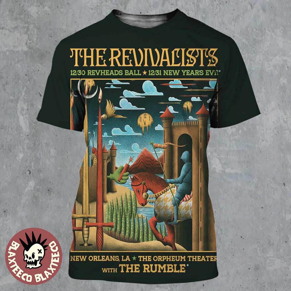 The Revivalists New Orleans Los Angeles 2025 Both Nights Venue Poster At Orpheum Theater On December 30 And 31 2025 New Years Eve Shows All Over Print Shirt - T-Shirt, Sweatshirt, Hoodie