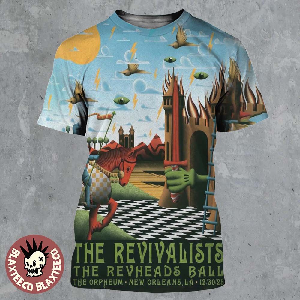The Revivalists New Orleans Los Angeles 2025 Night 1 Venue Poster At Orpheum Theater On December 30 2025 All Over Print Shirt - T-Shirt, Sweatshirt, Hoodie