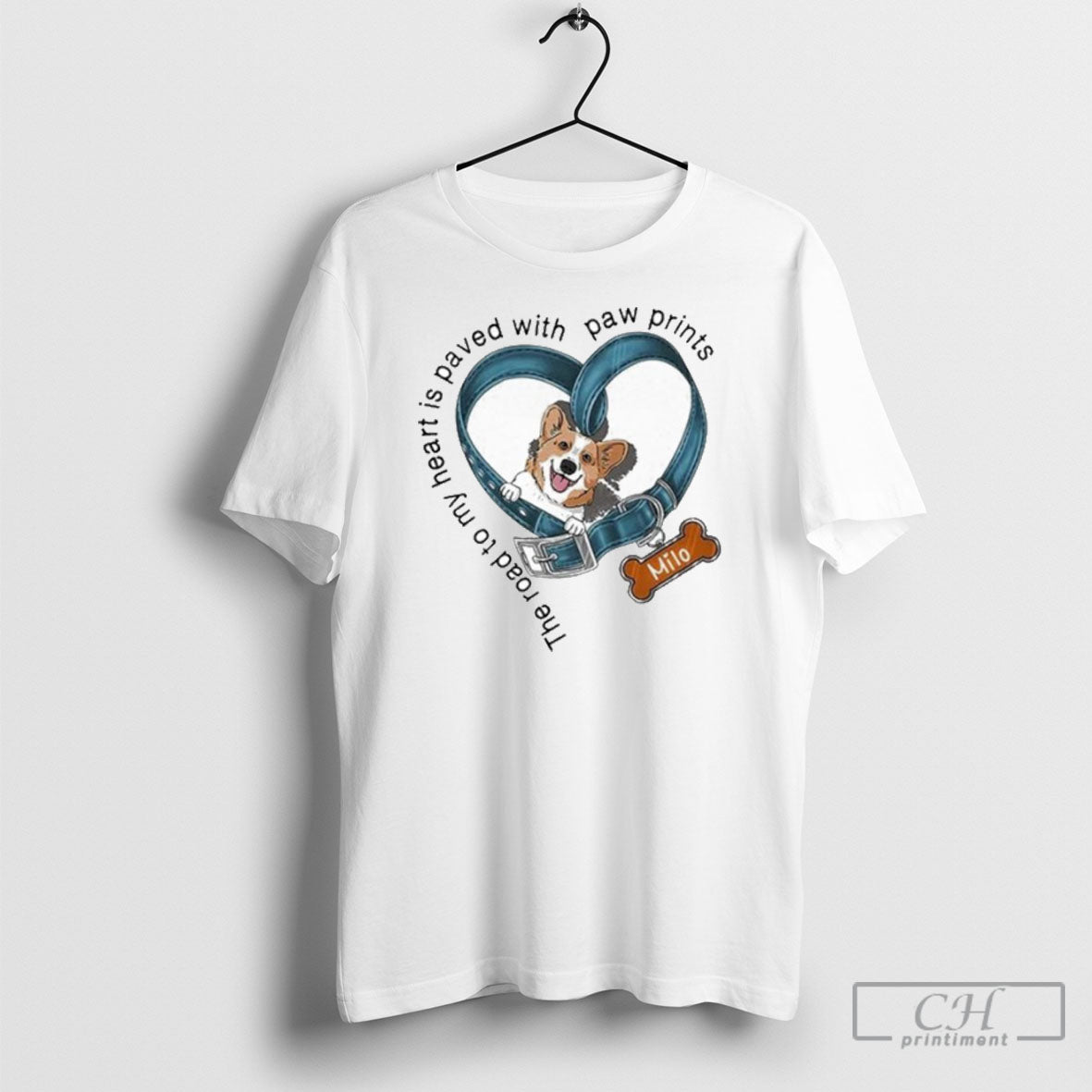 The Road To My Heart Is Paved With Paw Prints Milo Shirt Tee Unisex T-shirt, Sweatshirt, Hoodie, Long Sleeve Tee - T-Shirt, Sweatshirt, Hoodie
