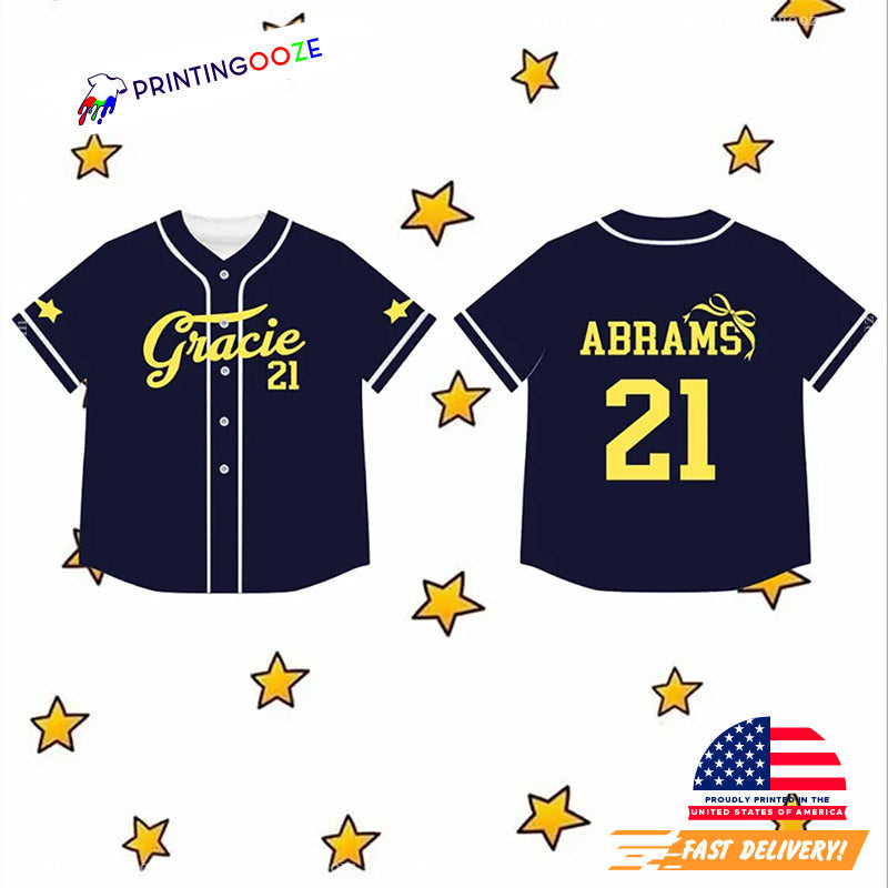 The Secret Of Us Gracie Abrams Concert Tour Baseball Jersey baseball jersey product view 1