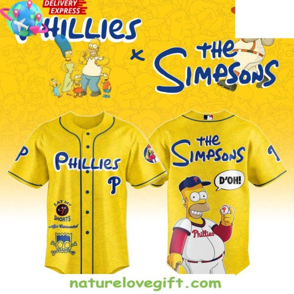 Philadelphia Phillies The Simpsons Limited Jersey baseball jersey product view 1