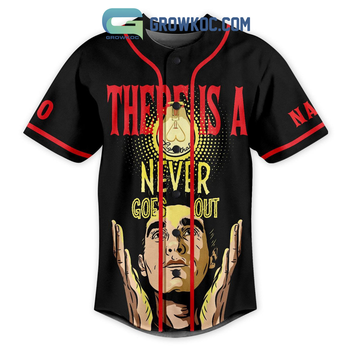 The Smiths There Is A Never Goes Out Take Me Out Tonight Personalized Baseball Jersey baseball jersey product view 2