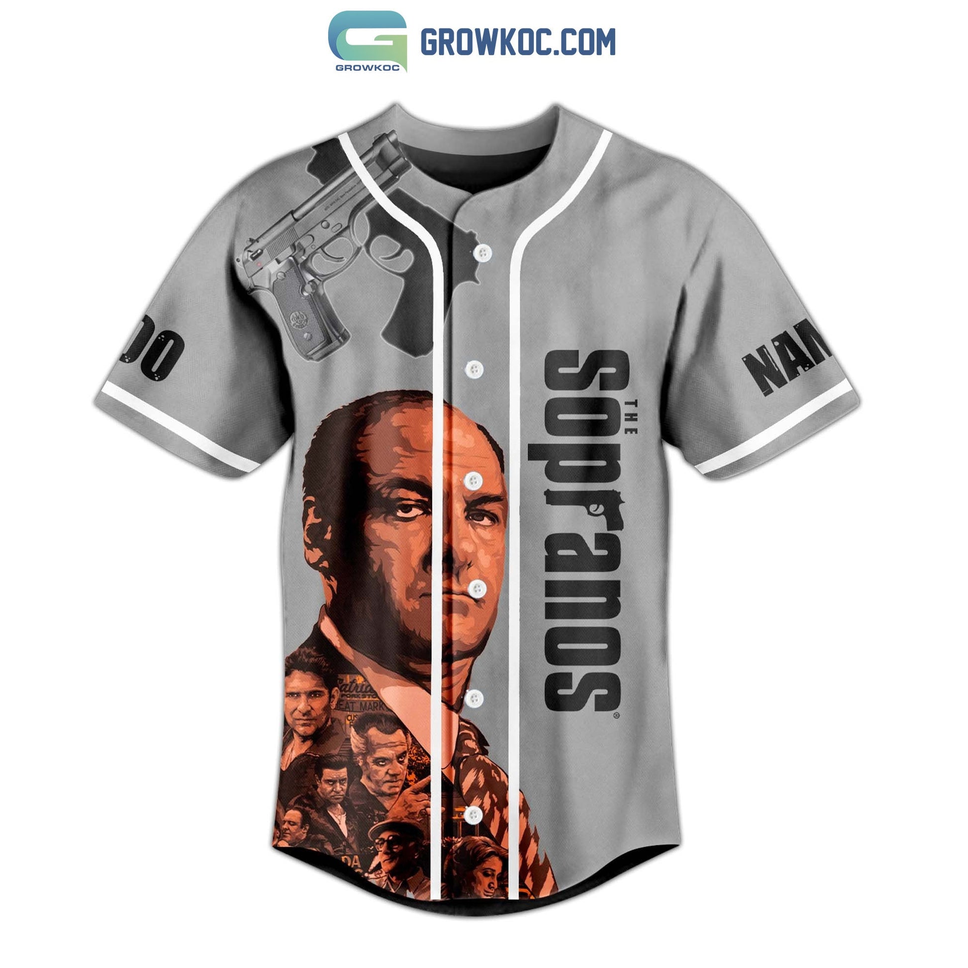 The Sopranos Bada Bing Personalized Baseball Jersey baseball jersey product view 2