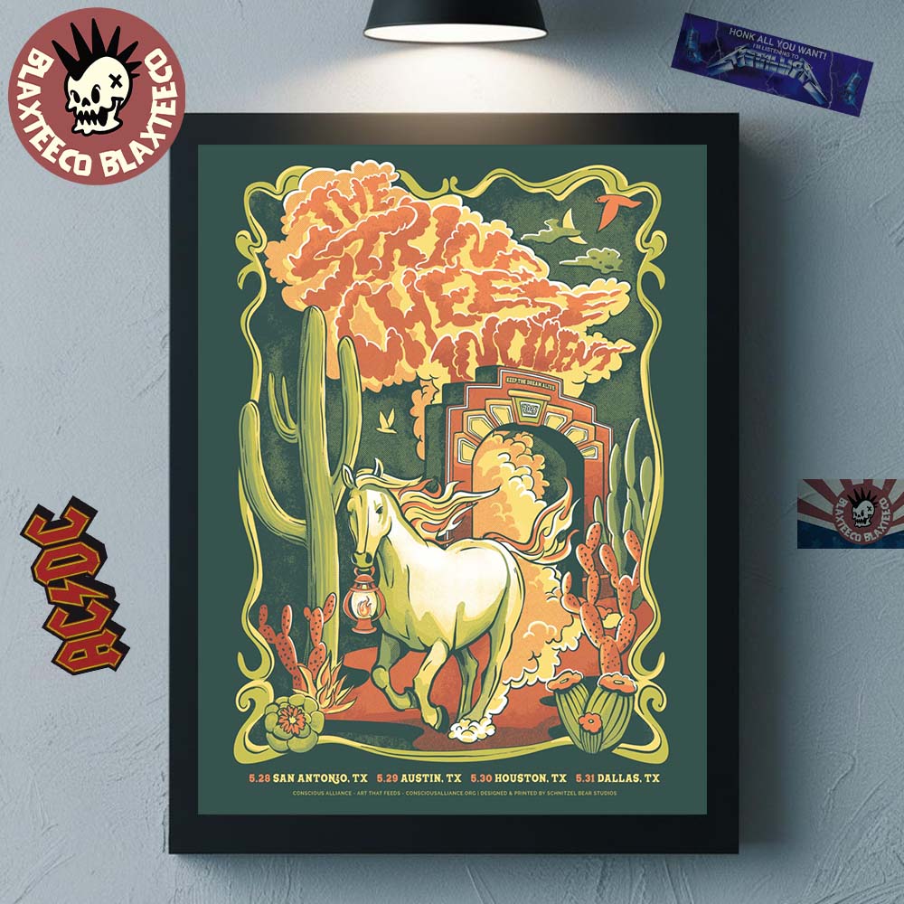 The String Cheese Incident Texas 2026 Run Shows Poster From May 28 To 31 2026 In San Antonio Austin Houston And Dallas Poster Canvas - T-Shirt, Sweatshirt, Hoodie