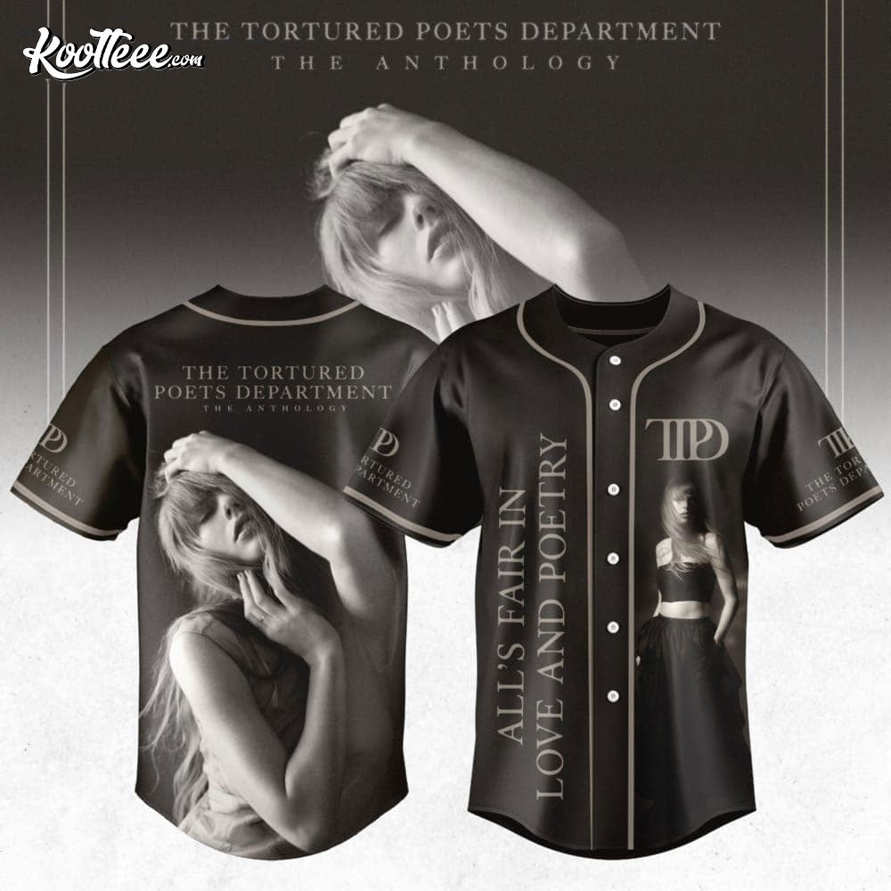 The Tortured Poets Department All’s Fair In Love And Poetry Baseball Jersey baseball jersey product view 1