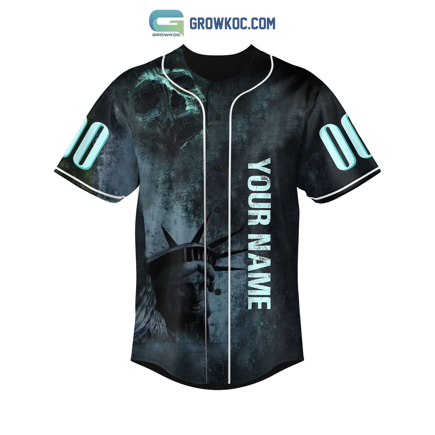 The Walking Dead City Keep Your Enemies Close Personalized Baseball Jersey baseball jersey product view 2