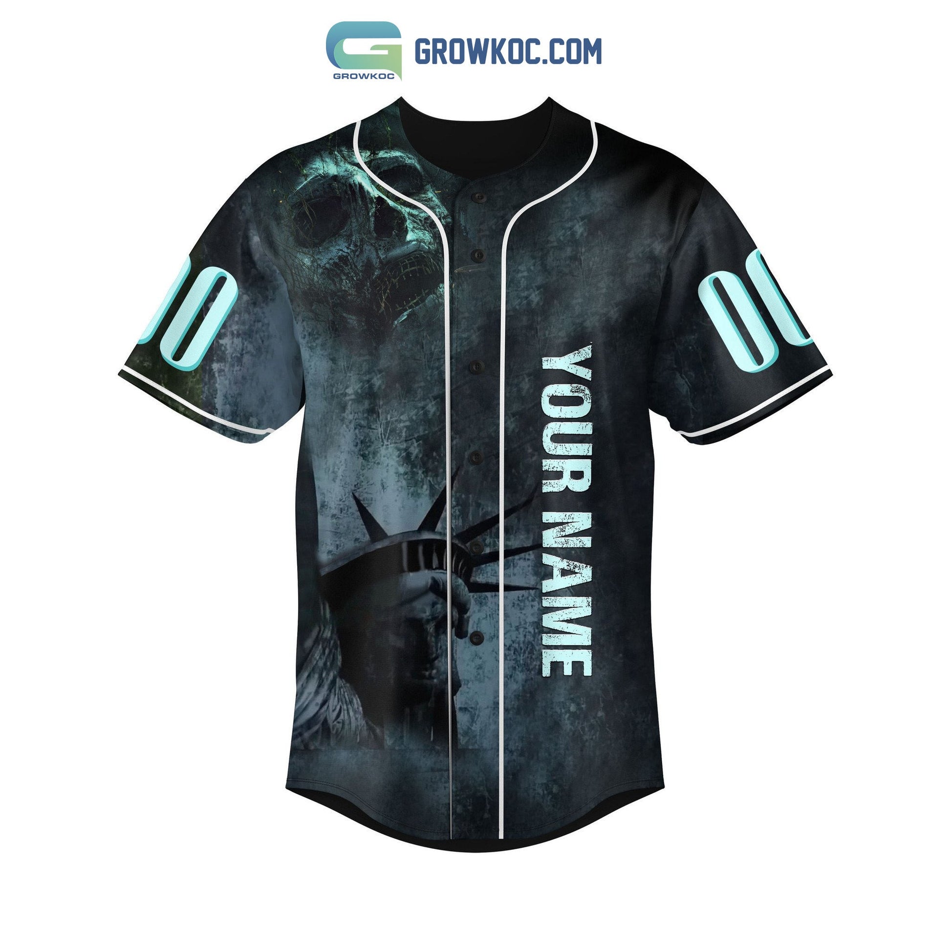 The Walking Dead City Keep Your Enemies Close Personalized Baseball Jersey baseball jersey product view 2