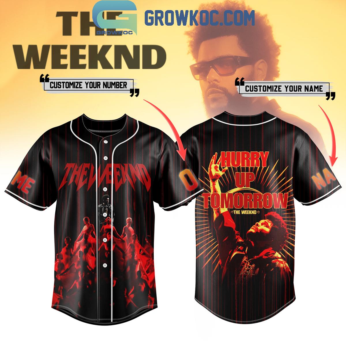 The Weeknd Hurry Up Tomorrow Personalized Baseball Jersey baseball jersey product view 1