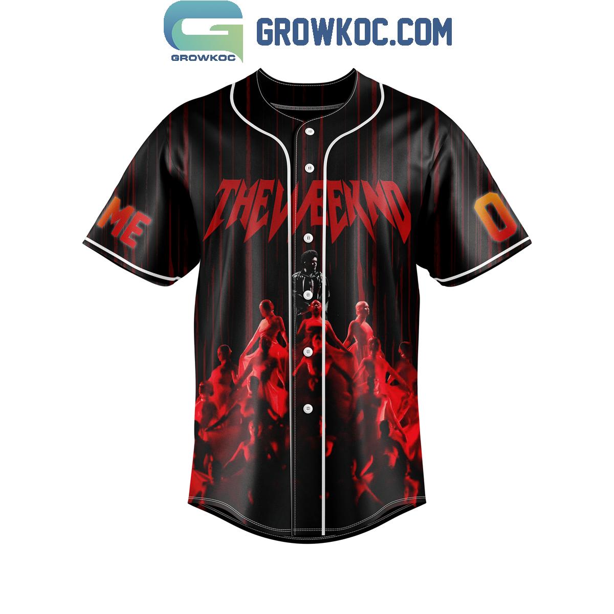 The Weeknd Hurry Up Tomorrow Personalized Baseball Jersey baseball jersey product view 2